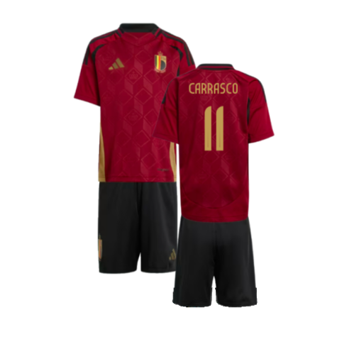 Belgium Yannick Carrasco 11 Kids Home Soccer Jersey Euro 2024