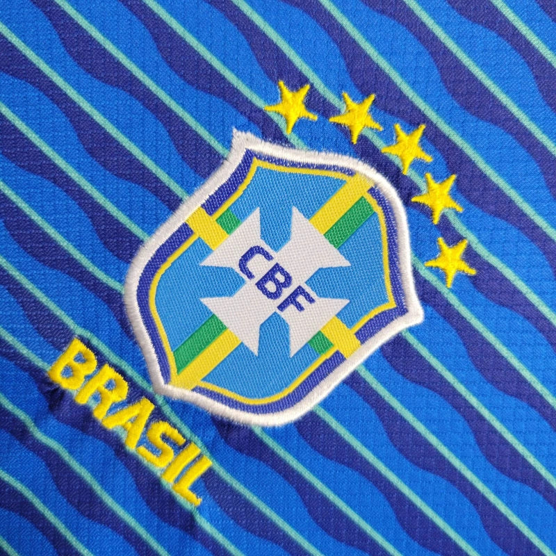 Brazil Kids Away Soccer Jersey 2024/25 - Blue