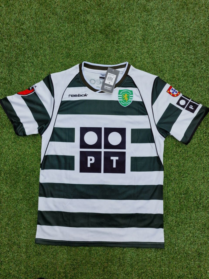 Sporting Lissabon CP Cristiano Ronaldo 28 Retro Home Soccer Jersey 2001-2003