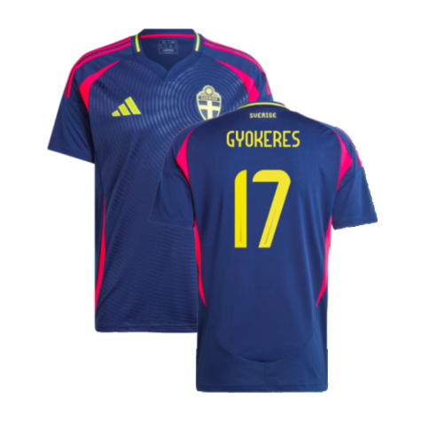 Sweden Viktor Gyokeres 17 Away Soccer Jersey 2024/25
