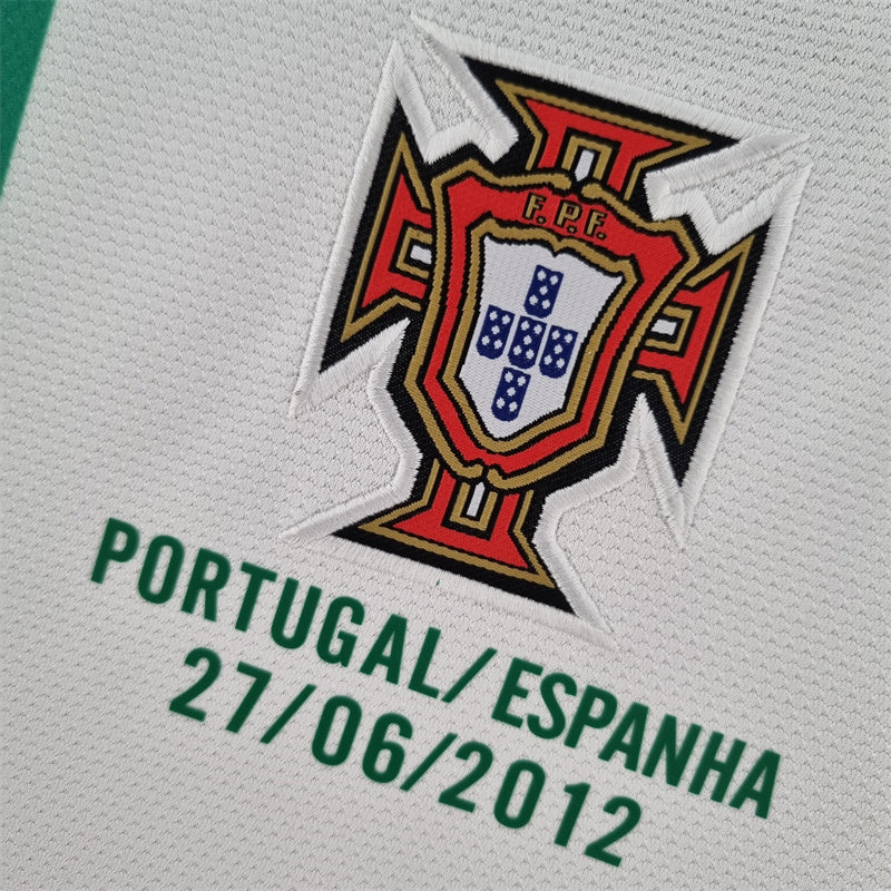 Portugal Retro Long Sleeve Away Soccer Jersey UEFA Euro 2012