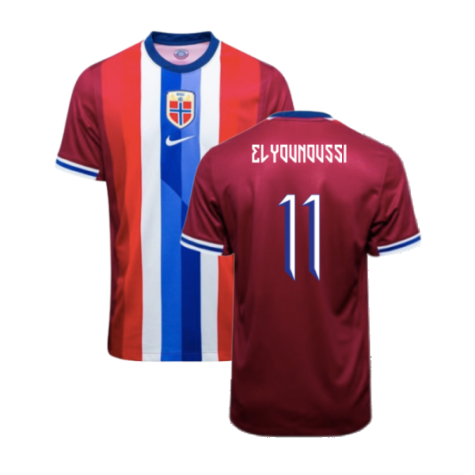 Norway Mohamed Elyounoussi 11 Home Soccer Jersey 2024/25