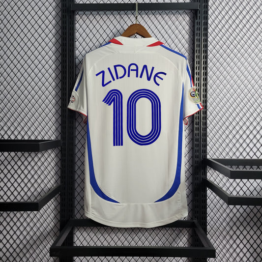 France Zinedine Zidane 10 Home Retro Soccer Jersey World Cup 2006