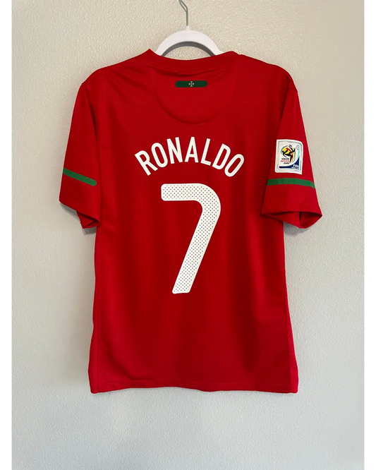 Portugal Cristiano Ronaldo 7 Retro Home Soccer Jersey World Cup 2010