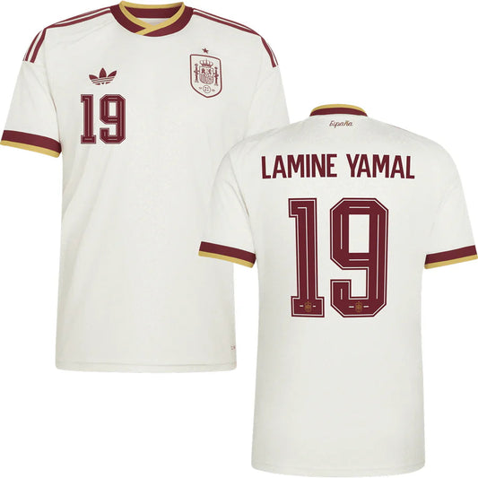 Spain Lamine Yamal 19 Away Soccer Jersey World Cup 2026