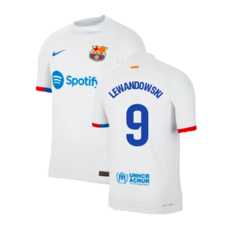 FC Barcelona Robert Lewandowski 9 Away Soccer Jersey 2023/24