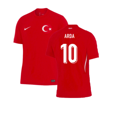 Turkey Arda Turan 10 Away Soccer Jersey Euro 2024