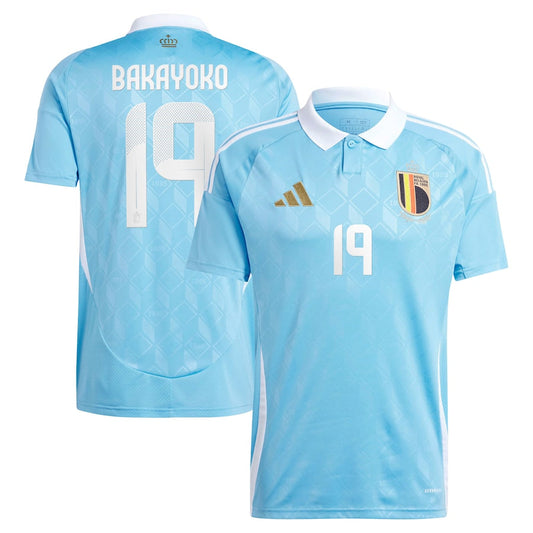 Belgium Johan Bakayoko 19 Away Soccer Jersey UEFA Euro 2024