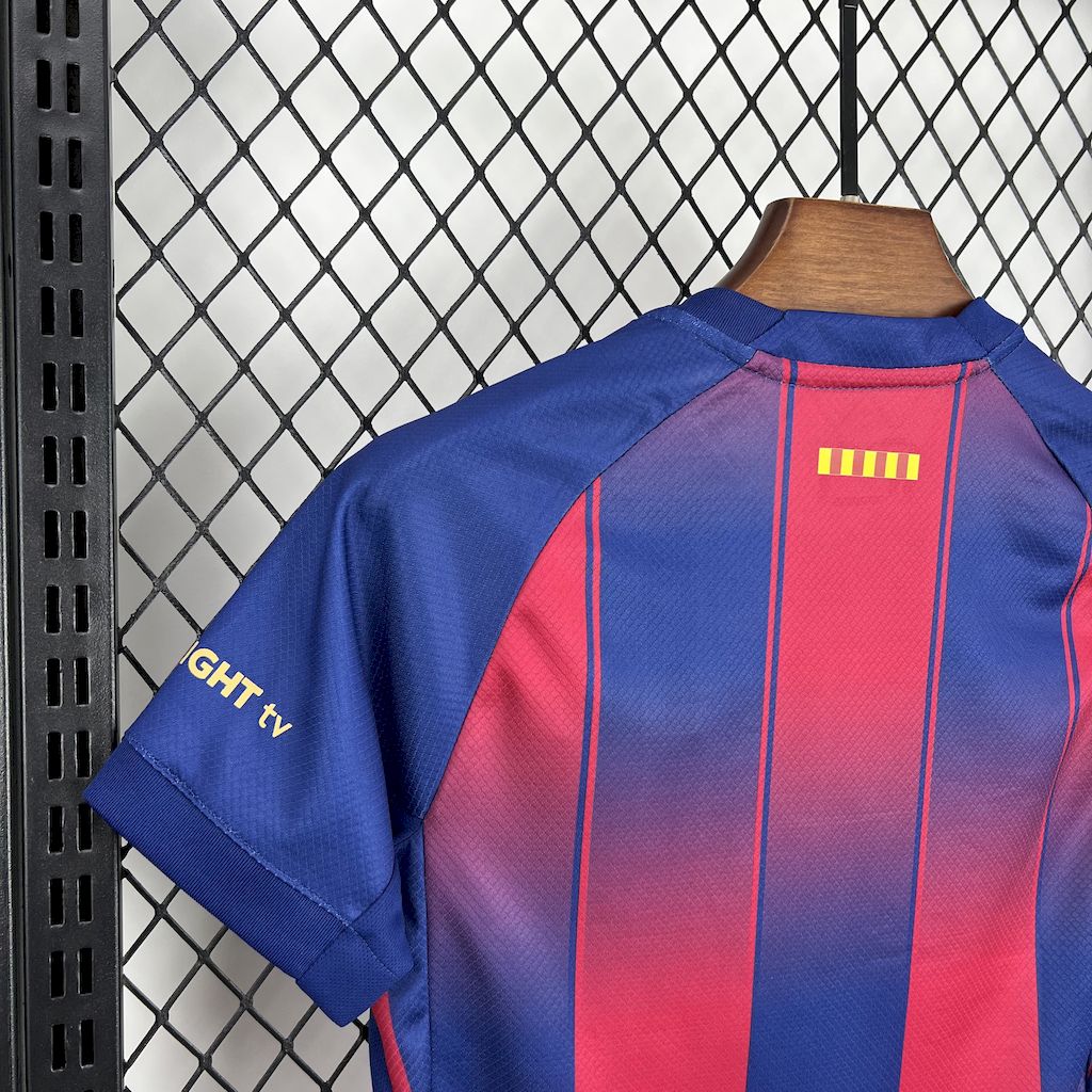 FC Barcelona Lamine Yamal 10 Kids Home Soccer Jersey 2025-2026