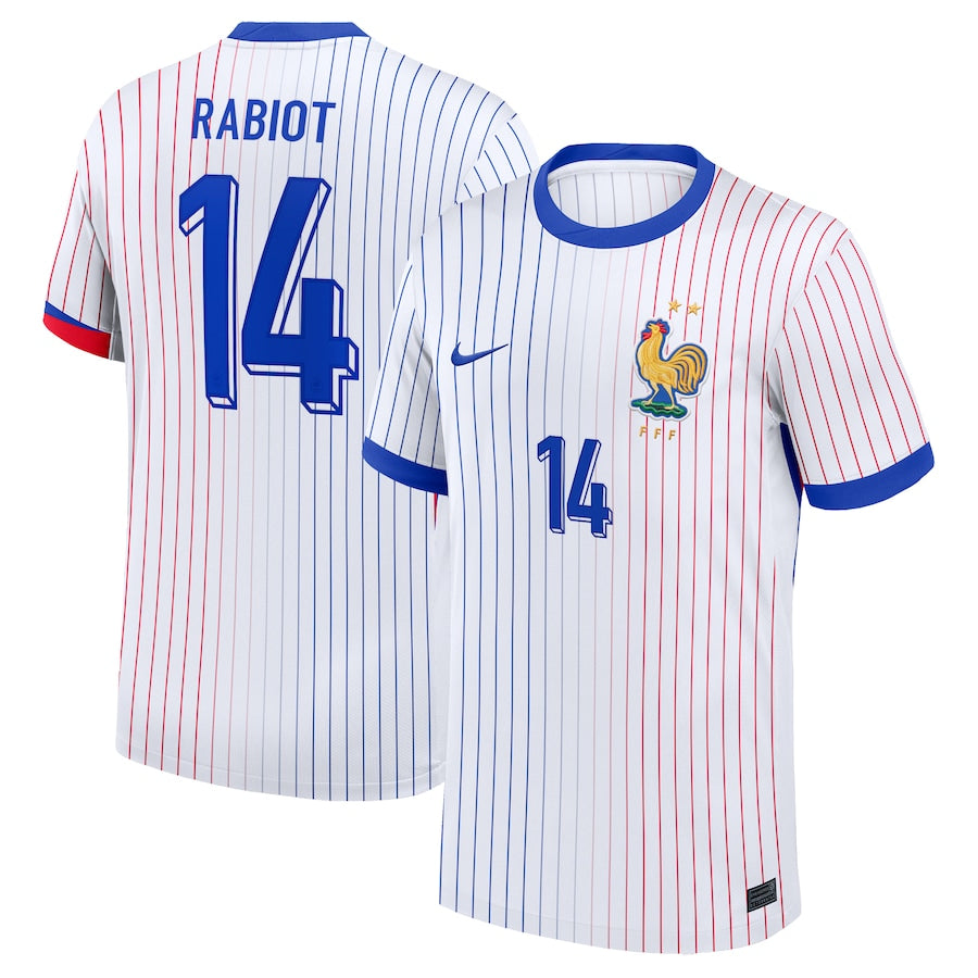France Adrien Rabiot 14 Away Soccer Jersey Euro 2024