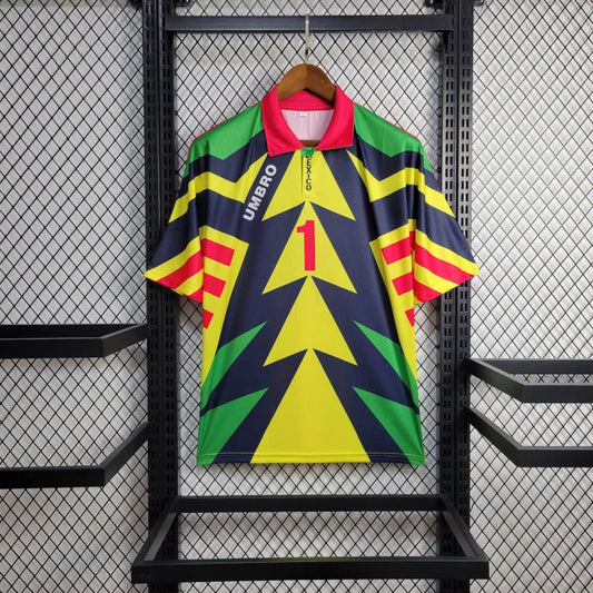 Classic and Retro Mexico Jorge Campos Goalkeeper Soccer Jersey - Red