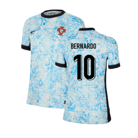 Women's Portugal Bernardo Silva 10 Away Soccer Jersey Euro 2024