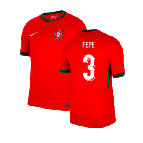 Portugal Pepe 3 Home Soccer Jersey Euro 2024