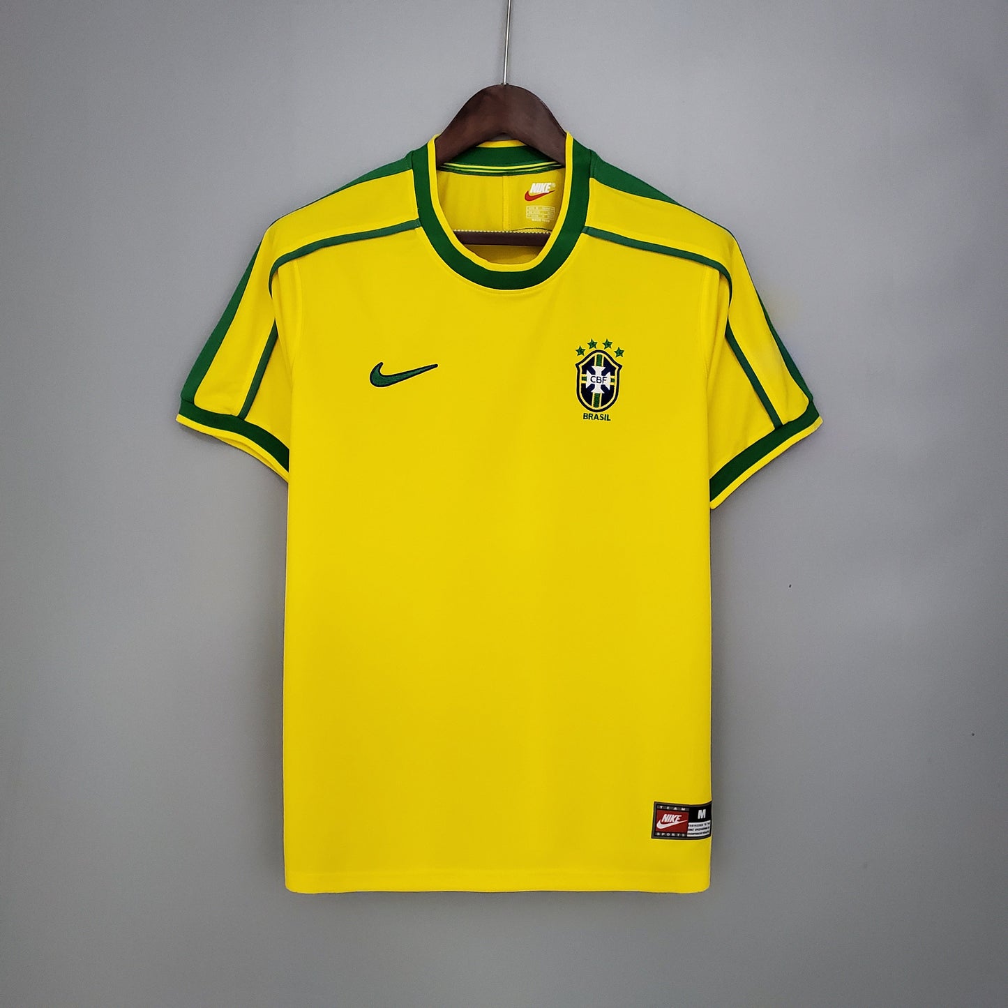 Brazil Ronaldo 9 Home Retro Soccer Jersey World Cup 1998