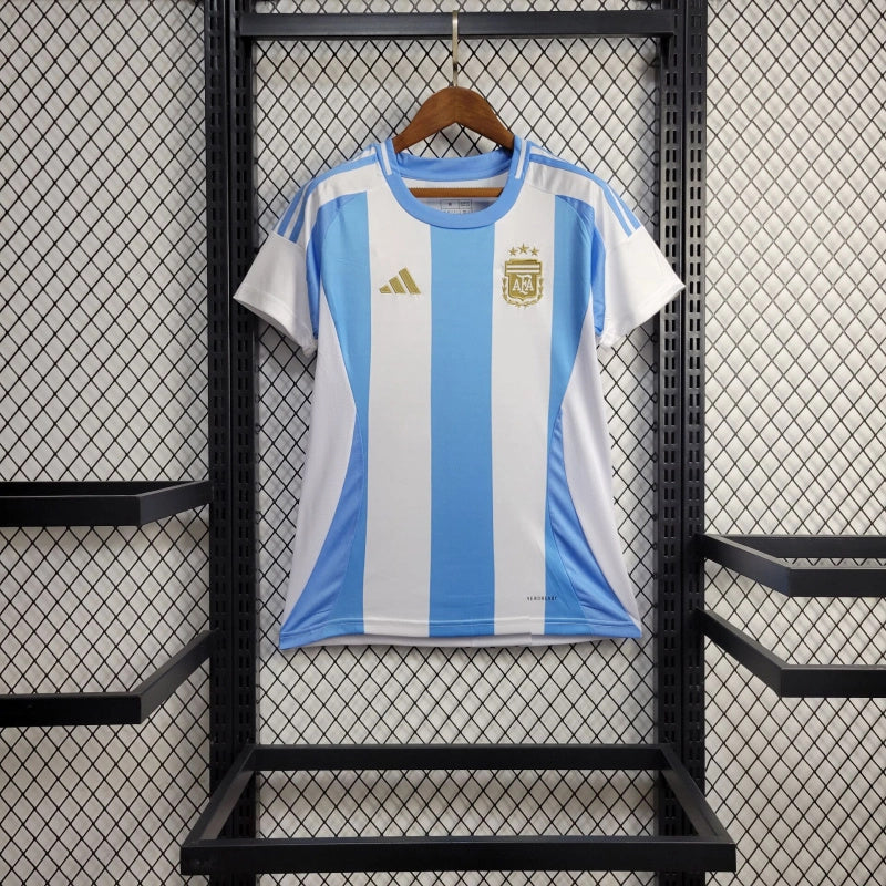 Women's Argentina Julián Álvarez 9 Home Soccer Jersey 2024/25