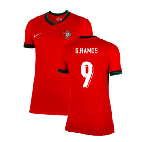 Women's Portugal Gonçalo Ramos 9 Home Soccer Jersey Euro 2024