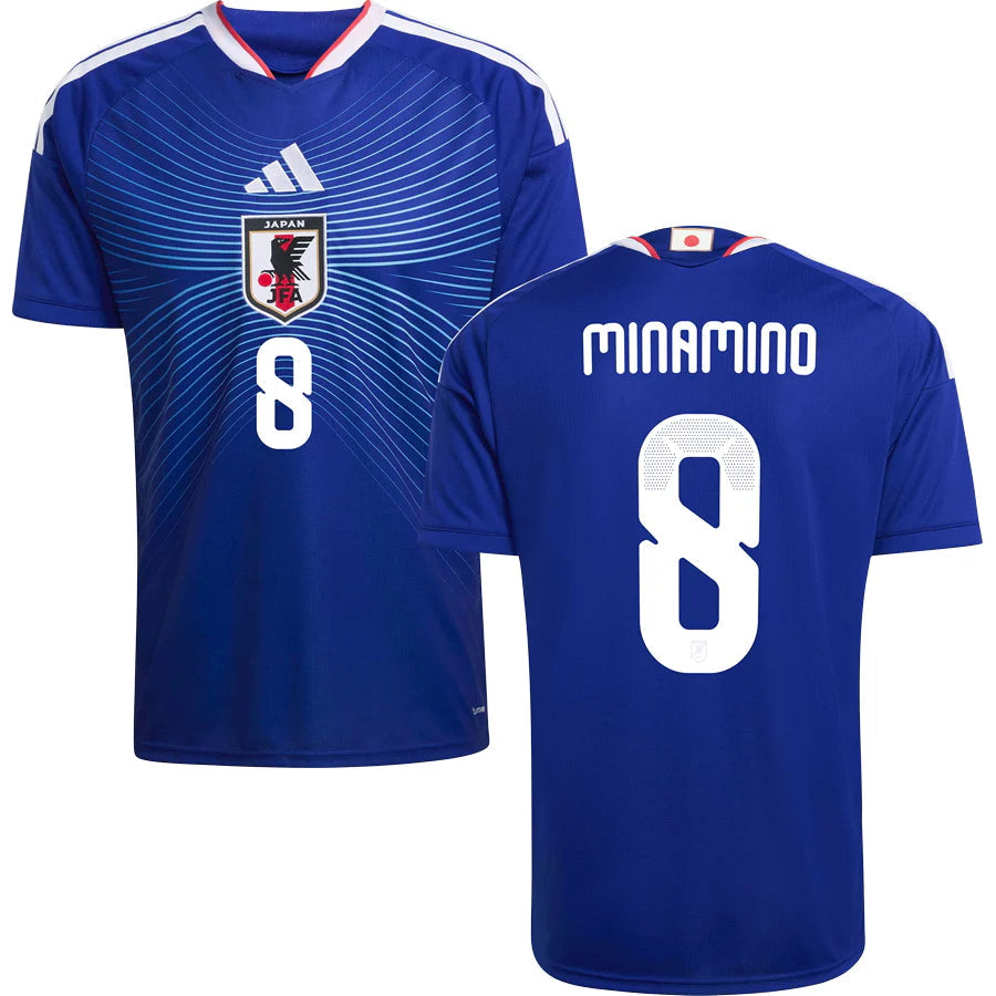 Japan Takumi Minamino 8 Home Soccer Jersey World Cup 2026