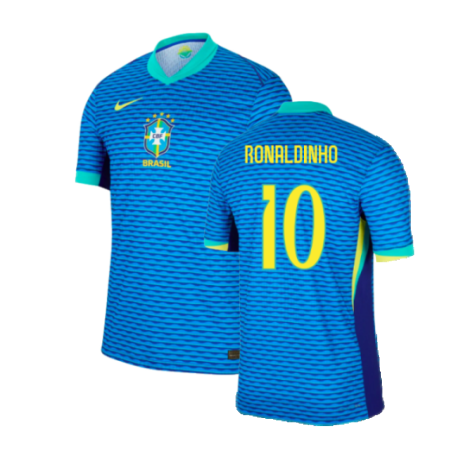 Brazil Ronaldinho 10 Away Soccer Jersey 2024/25