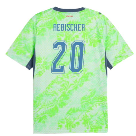 Switzerland Michel Aebischer 20 Away Soccer Jersey World Cup 2026