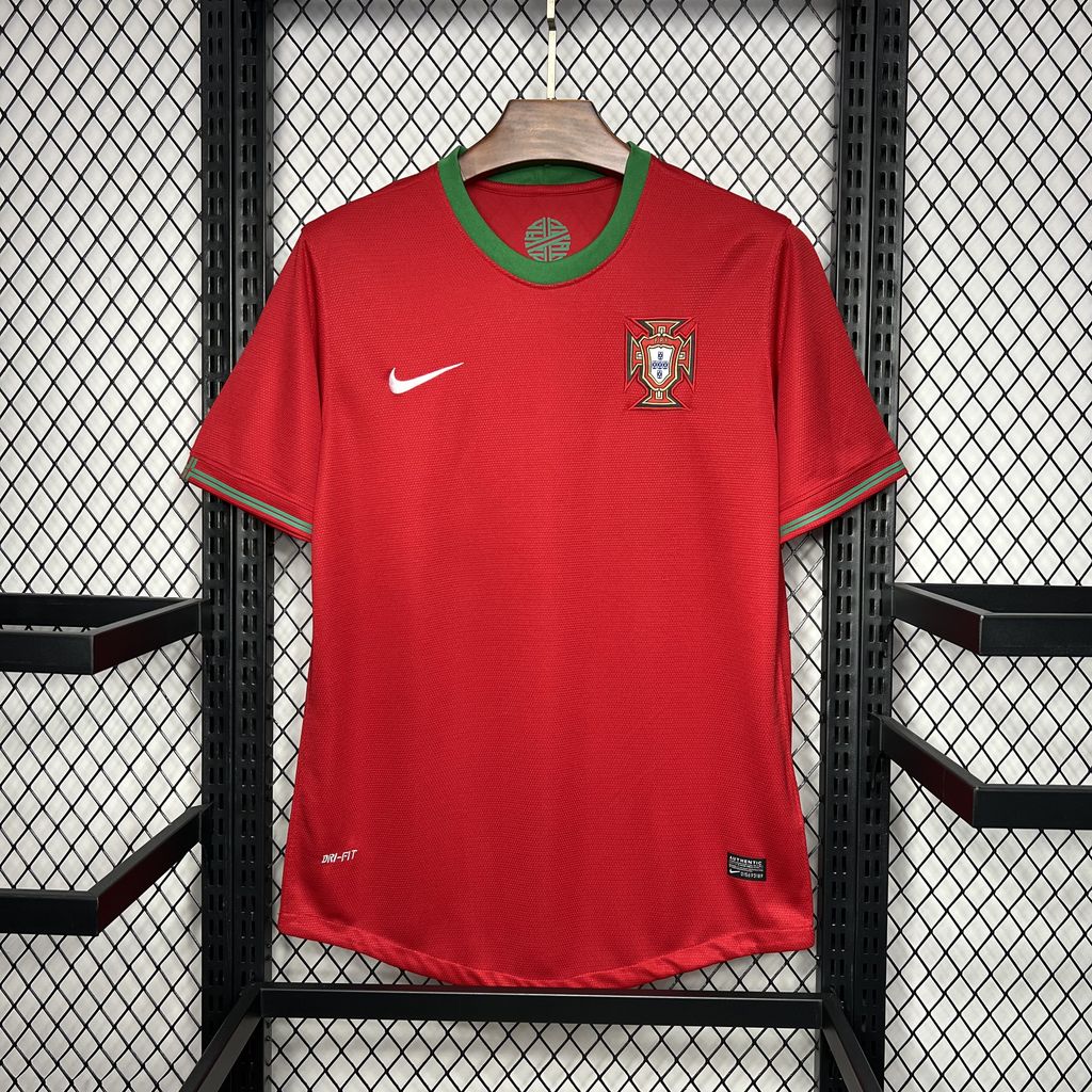 Portugal Retro Home Soccer Jersey UEFA Euro 2012
