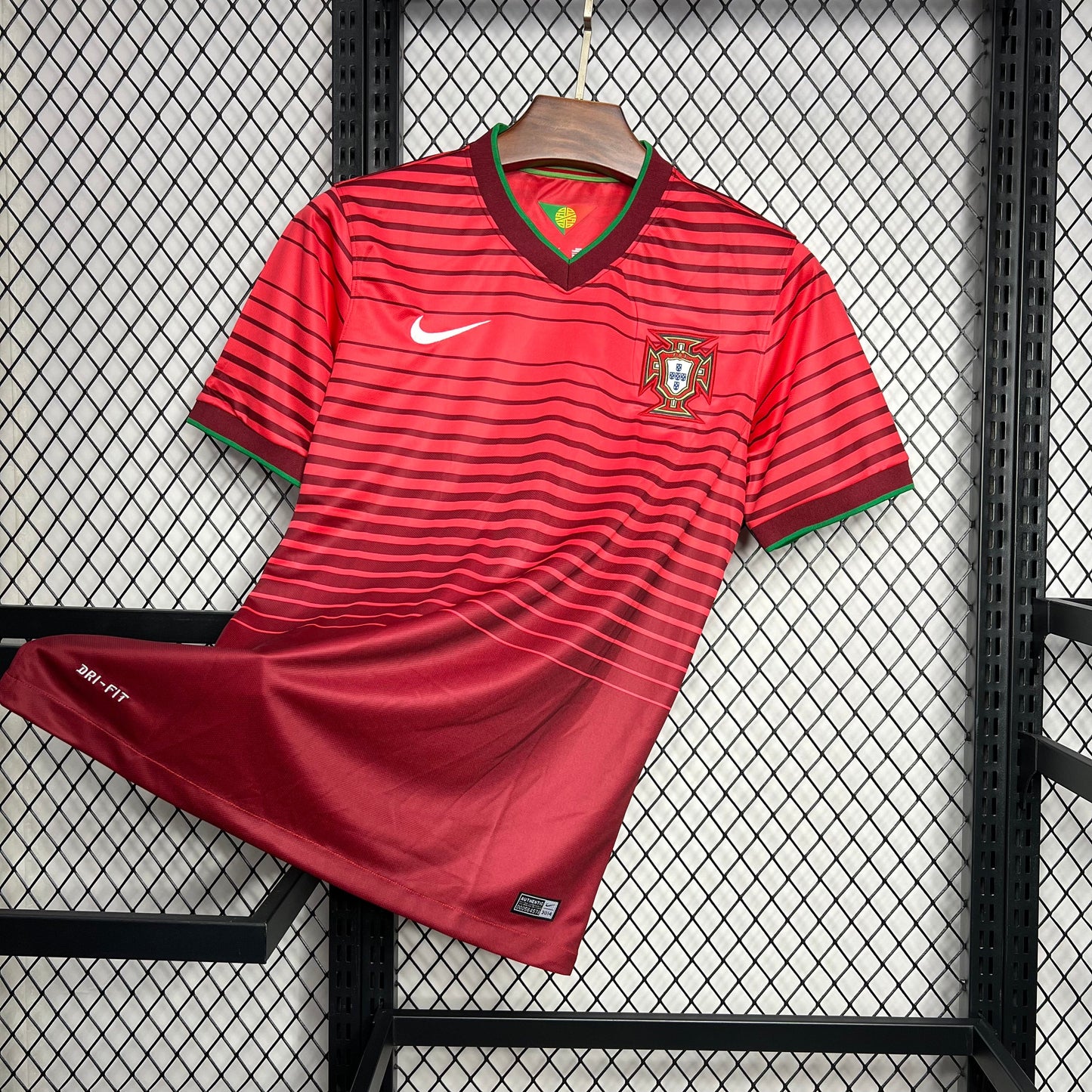 Portugal Retro Home Soccer Jersey World Cup 2014