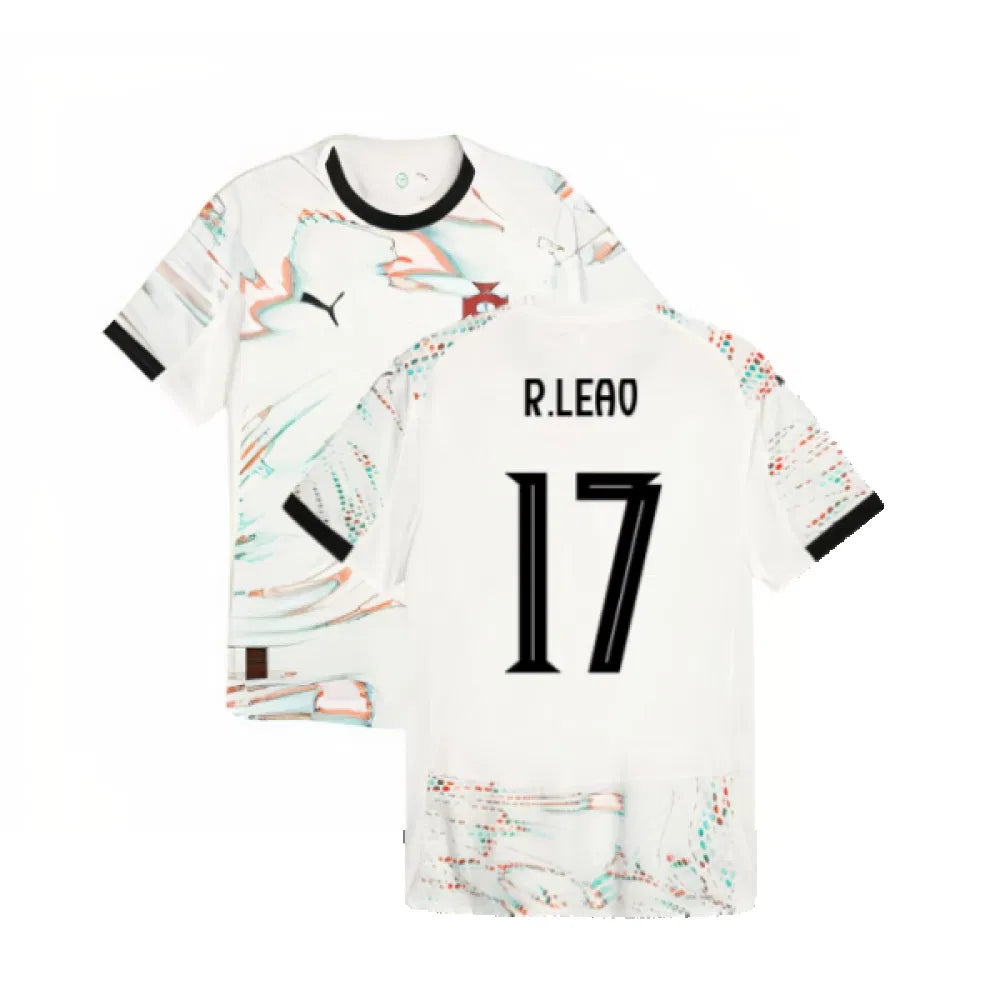 Portugal Rafael Leão 17 Away Soccer Jersey 2025/26