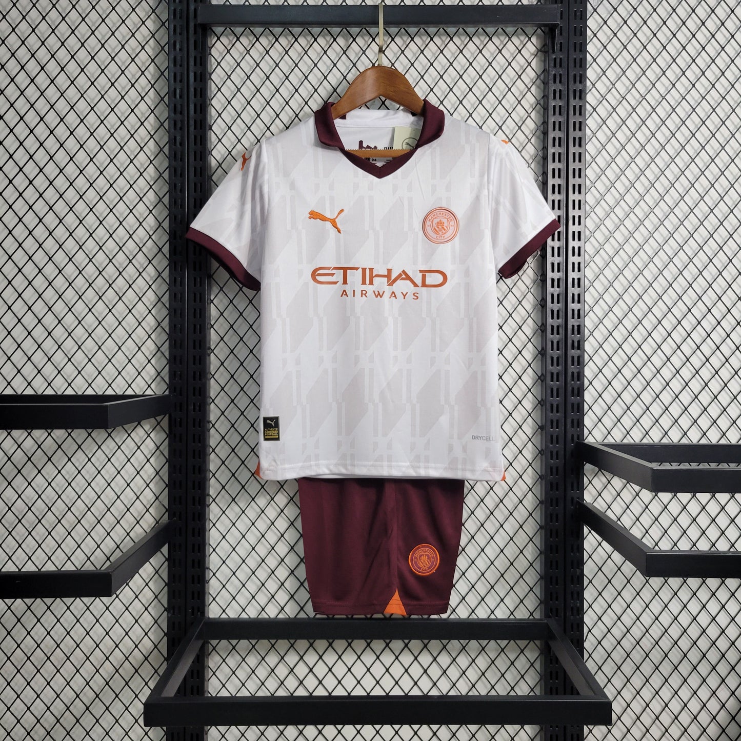 Man City Erling Haaland 9 Kids Away Soccer Jersey 2023/24