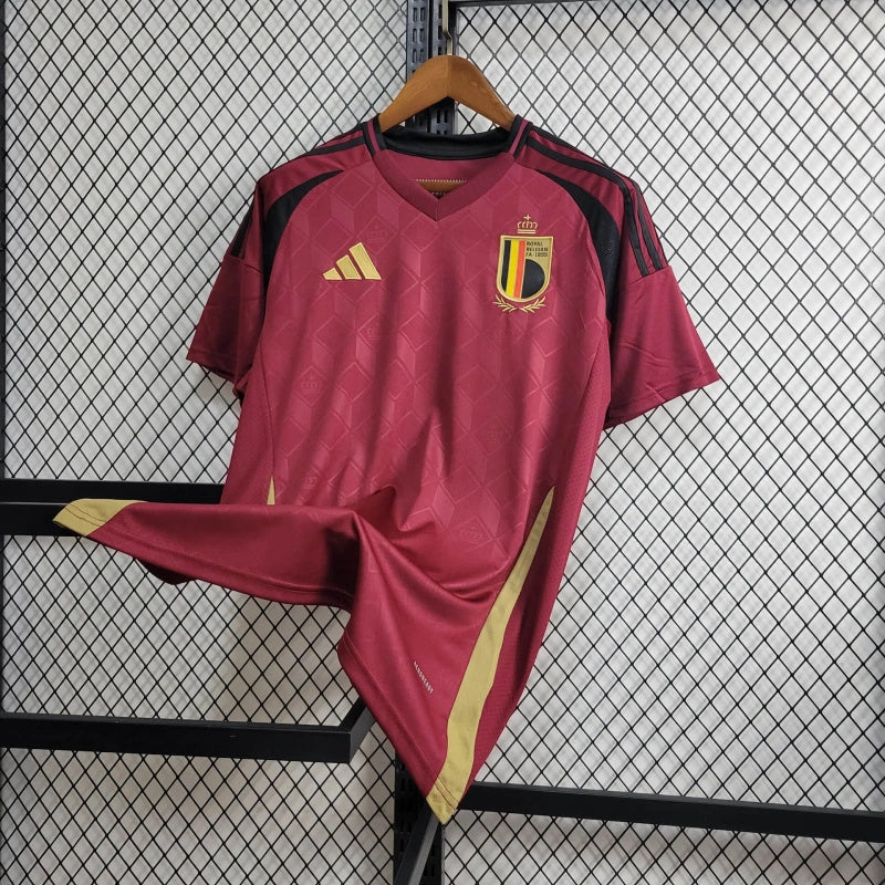 Belgium Leandro Trossard 17 Home Soccer Jersey UEFA Euro 2024