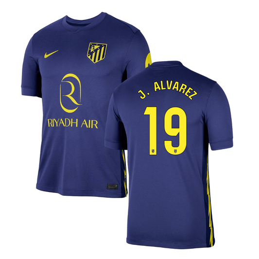 Atletico Madrid Julián Alvarez 19 Away Soccer Jersey 2025-2026