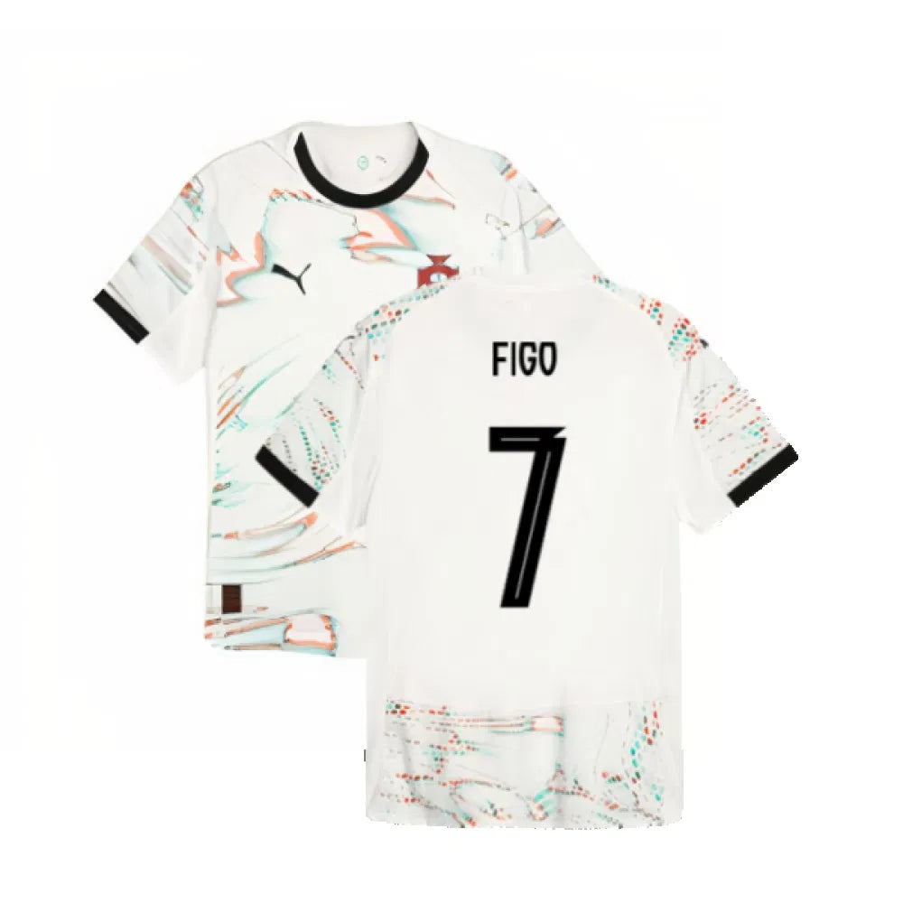 Portugal Luís Figo 7 Away Soccer Jersey 2025/26