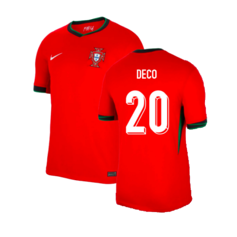 Portugal Deco 20 Home Soccer Jersey Euro 2024