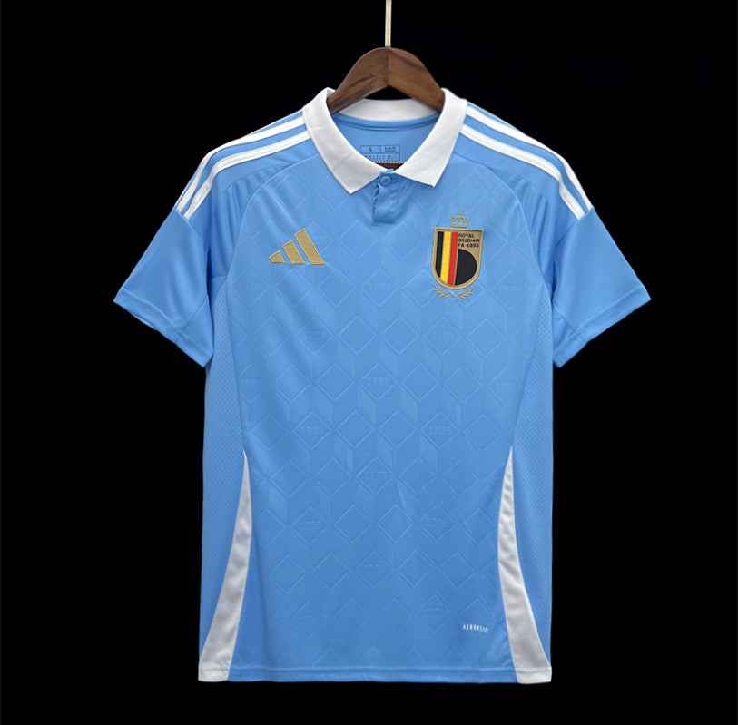 Belgium Leandro Trossard 17 Away Soccer Jersey UEFA Euro 2024