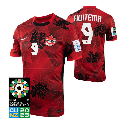 Canada Jordyn Huitema 9 Home Soccer Jersey World Cup 2023