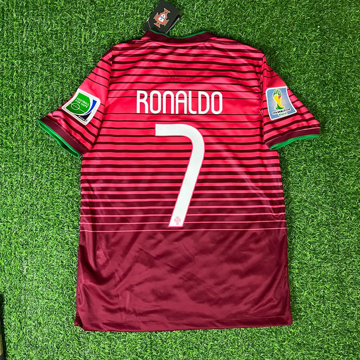 Portugal Cristiano Ronaldo 7 Retro Home Soccer Jersey World Cup 2018