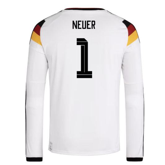 Germany Manuel Neuer 1 Long Sleeve Home Soccer Jersey World Cup 2026