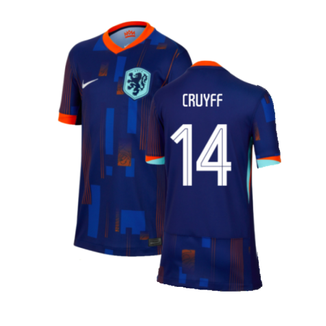 Netherlands Johan Cruyff 14 Away Soccer Jersey Euro 2024