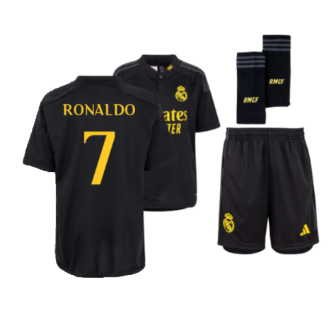 Real Madrid Cristiano Ronaldo 7 Third Kids Soccer Jersey 2023/24