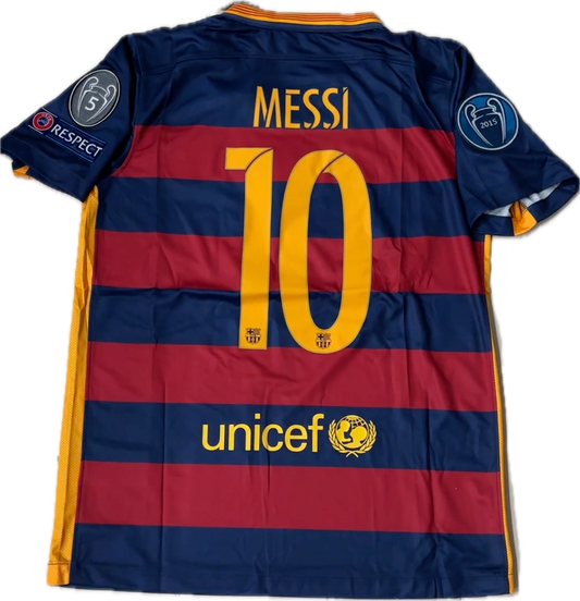 FC Barcelona Lionel Messi 10 Retro Home Soccer Jersey 2015-2016