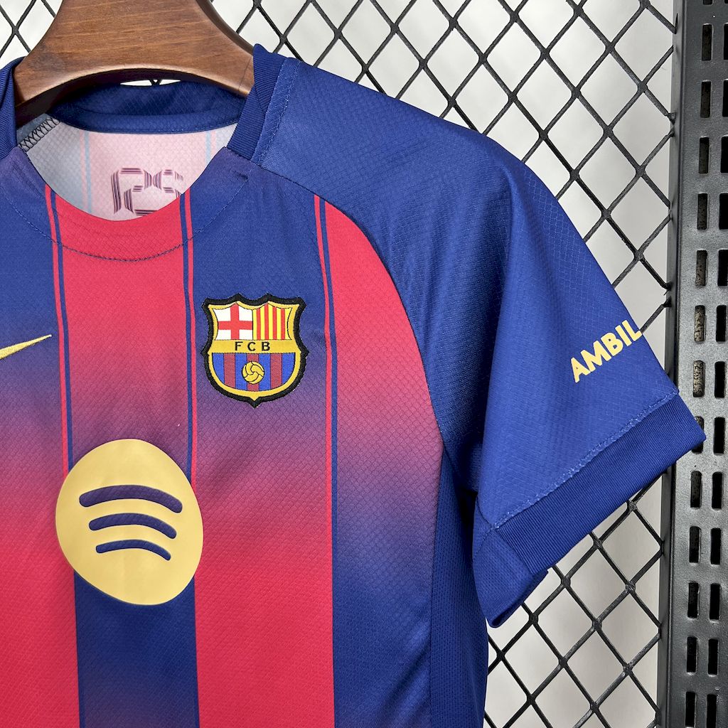 FC Barcelona Raphinha 11 Kids Home Soccer Jersey 2025-2026