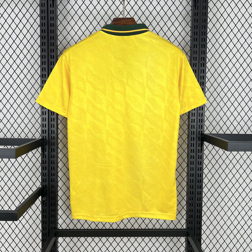 Brazil Home Retro Soccer Jersey 1991-1993