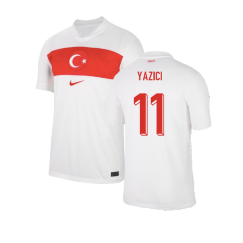 Turkey Yusuf Yazici 11 Home Soccer Jersey Euro 2024