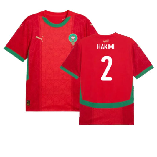 Morocco Achraf Hakimi 2 Home Soccer Jersey 2024/25