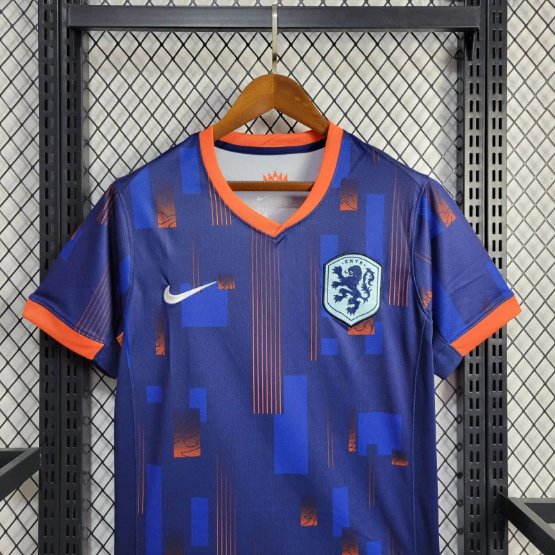 Netherlands Matthijs de Ligt 3 Away Soccer Jersey Euro 2024