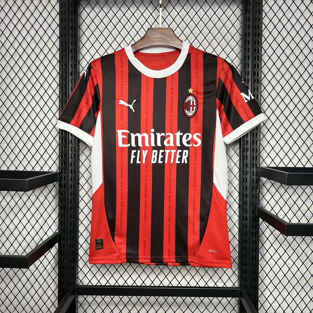 AC Milan Christian Pulisic 11 Home Soccer Jersey 2024/25