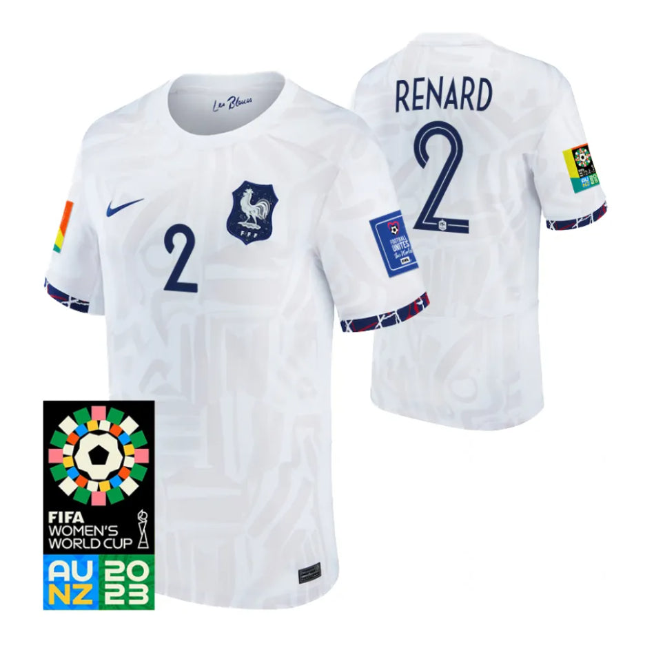 France Wendie Renard 2 Men's Away Soccer Jersey World Cup 2023