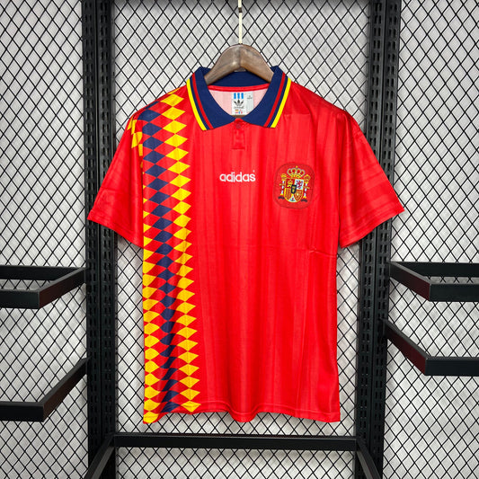 Spain Retro Home Soccer Jersey World Cup 1994