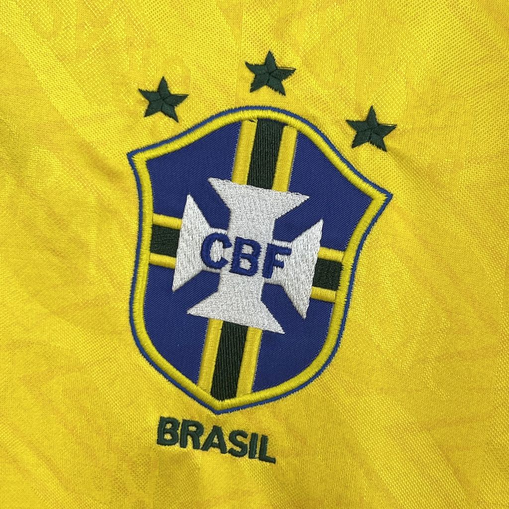 Brazil Home Retro Soccer Jersey 1991-1993
