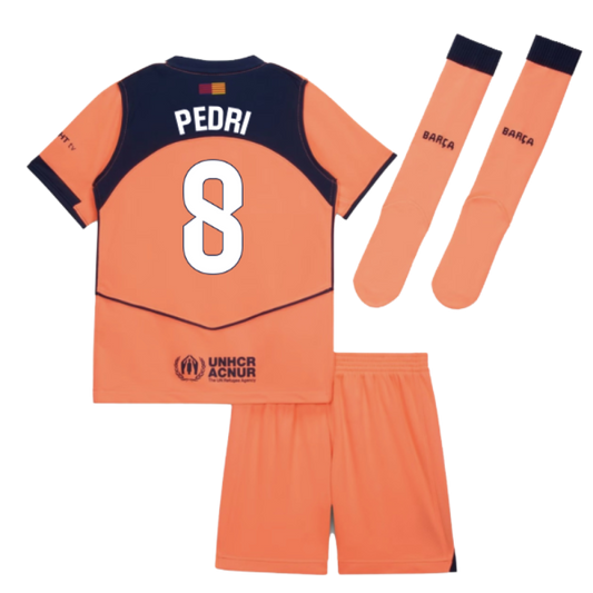 FC Barcelona Pedri 8 Kids Third Soccer Jersey 2025-2026