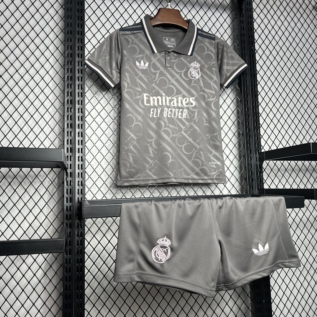 Real Madrid Kylian Mbappé 9 Third Kids Soccer Jersey 2024/25