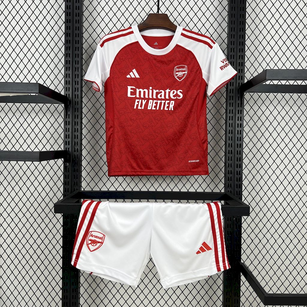 Arsenal Declan Rice 41 Kids Home Soccer Jersey 2025-2026